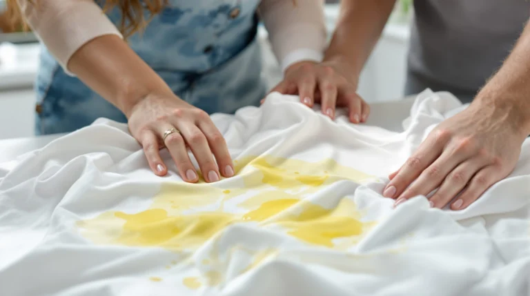 pourquoi taches jaunes sur linge blanc
