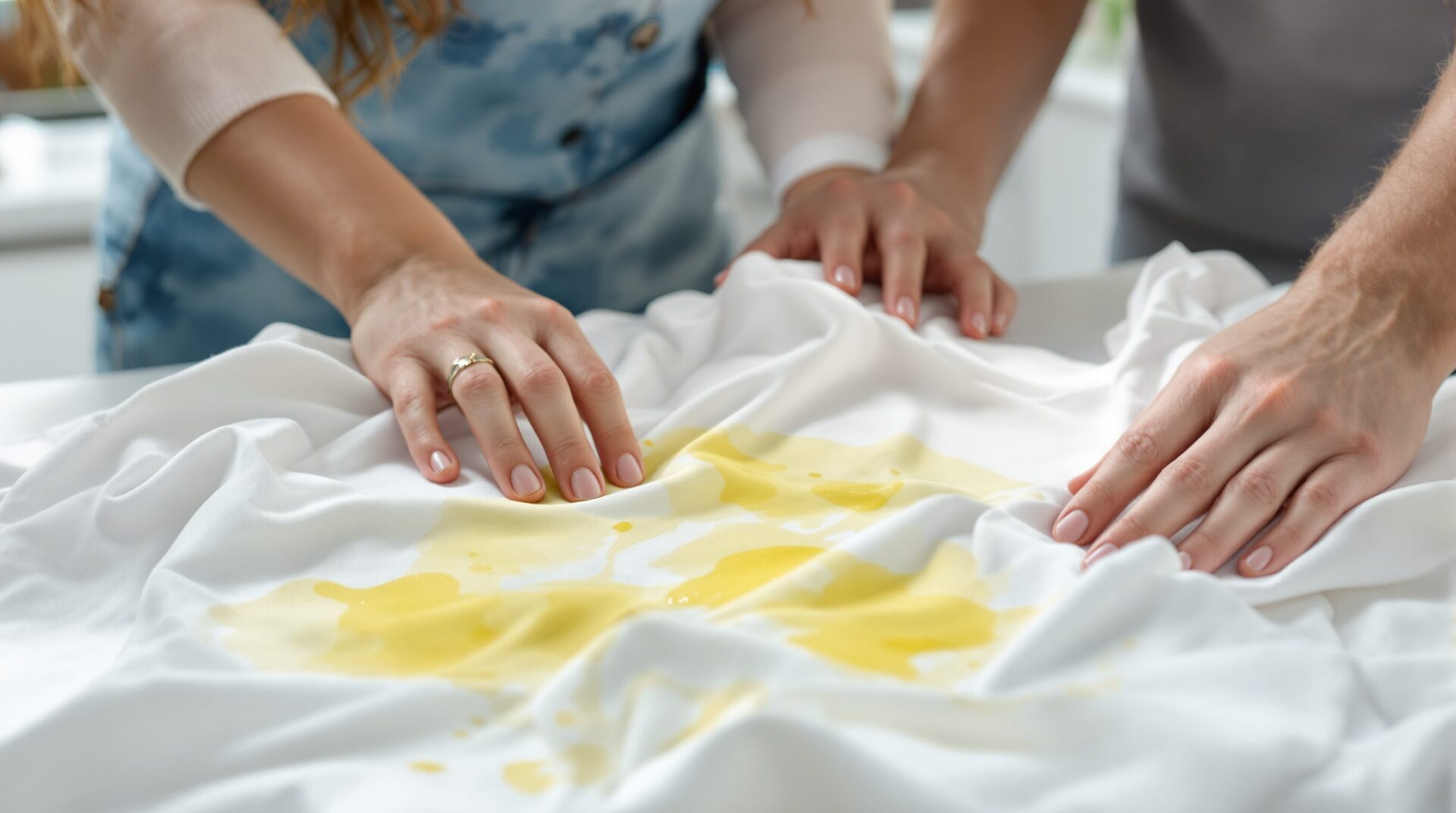 pourquoi taches jaunes sur linge blanc