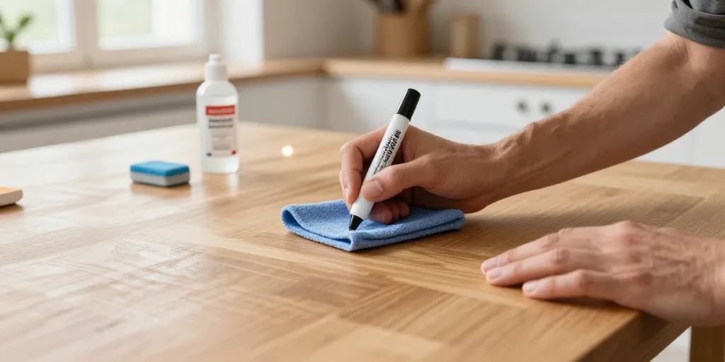 enlever marqueur indélébile sur bois