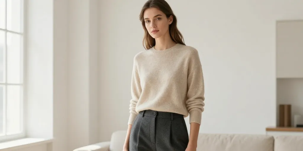beige et gris vetement