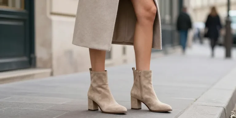 look bottines beige