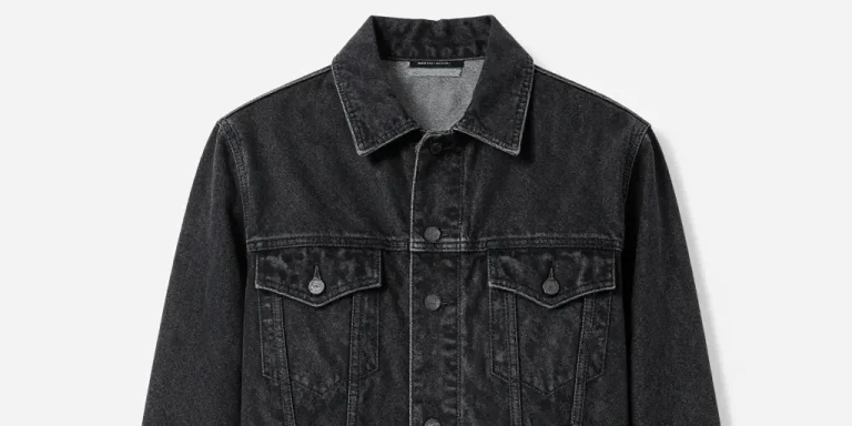 veste noire en jean femme